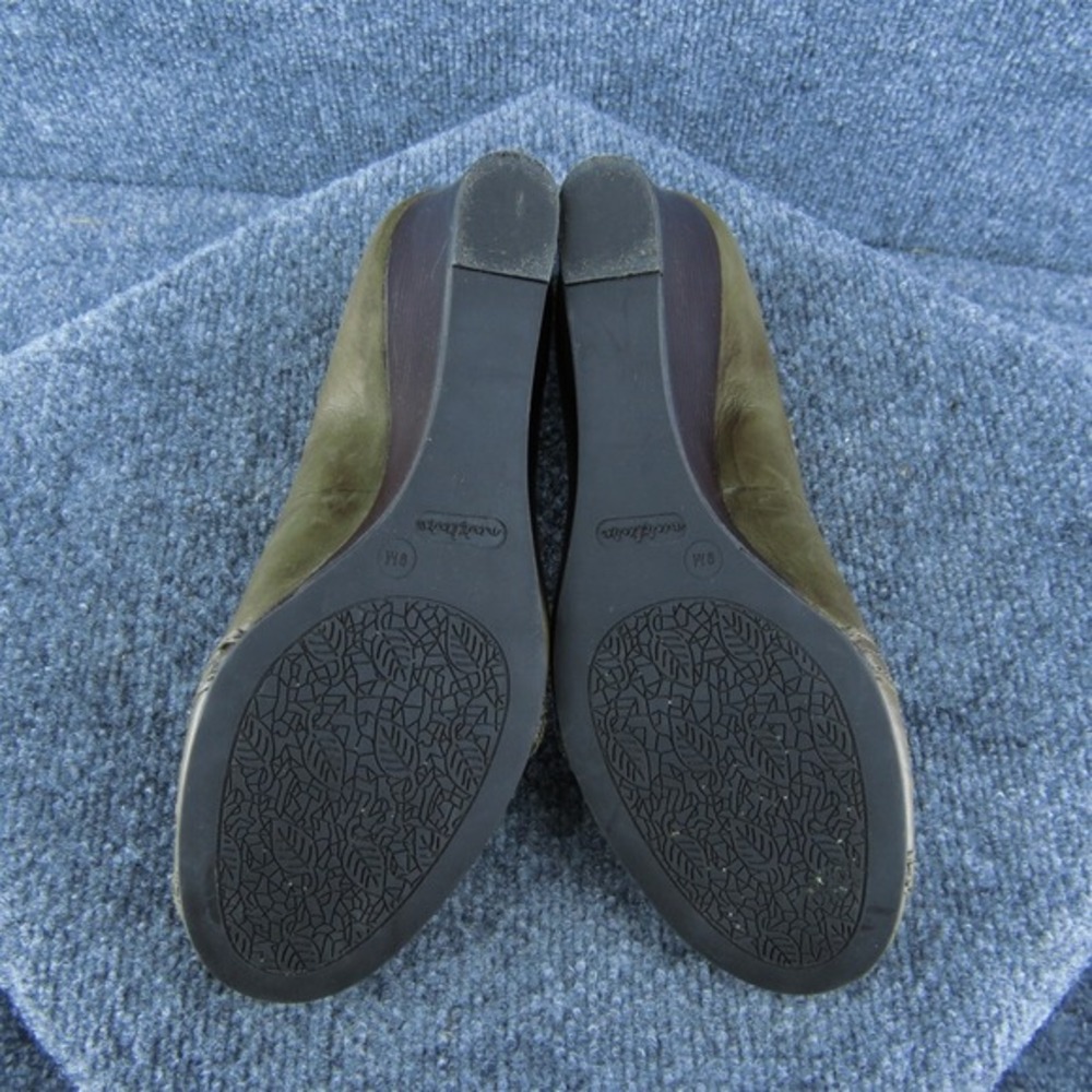 Nurture Women Wedge Pump Shoes‎ Size 9 Medium Professional Brown Leather - Picture 8 of 10